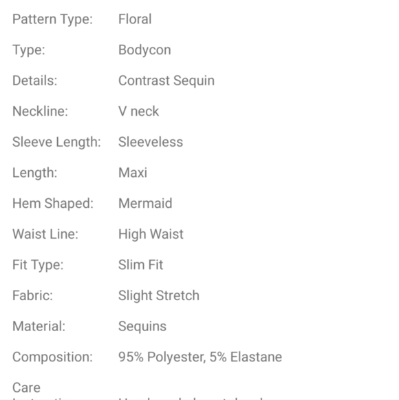 Dark Green, Floral, Sleeveless, V Neck, Contrast Sequined Mermaid Max… - Picture 12 of 16